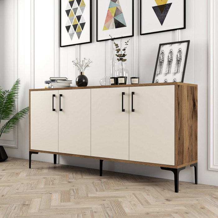 Hanah Home Kiev 160 Nogal y Crema Hanah Home Kiev 160 Nogal y Crema